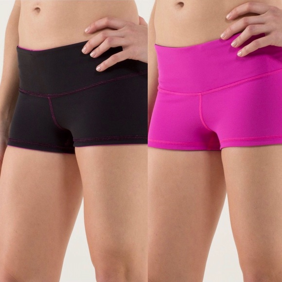 Lululemon Boogie Short, Reversible, Pink, Black, size 4